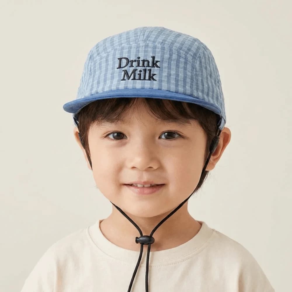 Cappello da Baseball per Bambini con Visiera Piatta, Design a Blocchi di Colore e Motivo a Quadri, Traspirante, Regolabile, Leggero, Protezione Solare per Ragazzi, Primavera