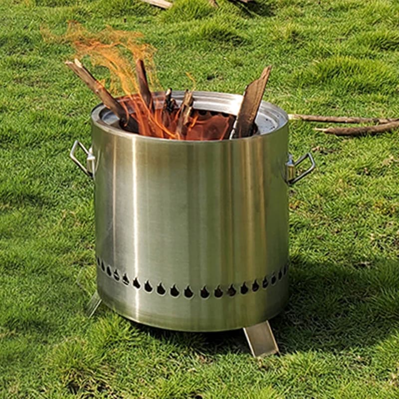 Hot Sales Portable Wood Stove Outdoor Camping Hiking Picnic Cooking Tool with Ash Tray
