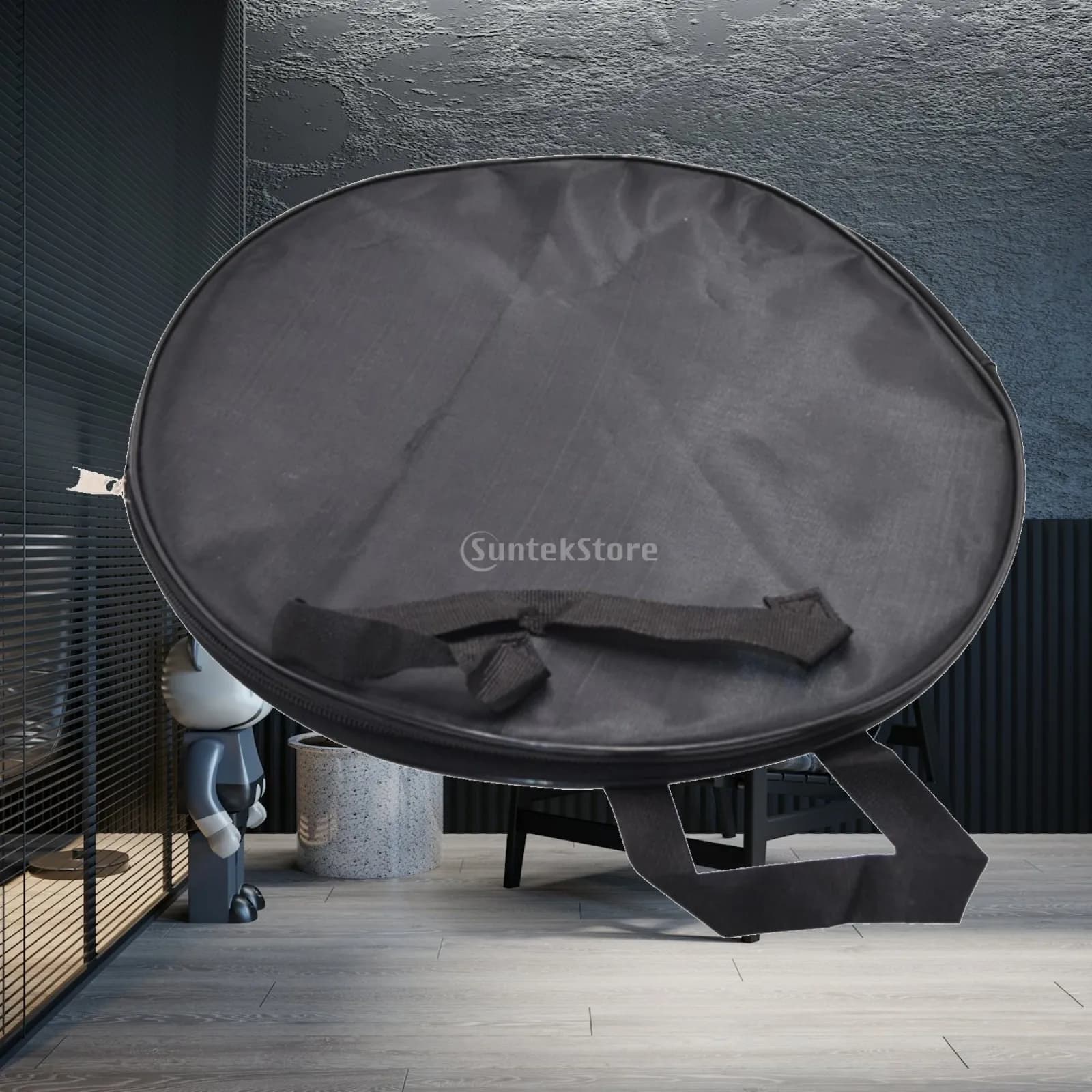 Drum Pad Cymbal Storage Case Oxford Cloth Black Waterproof Gig Bag for Music Instruments Training