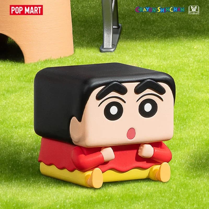 POP MART Crayon Shinchan POP CUBE-1 Series Blind Box Mystery Box Giocattoli Kawaii Ornamenti Statuette Decorazioni per la Casa Modellini da Scrivania Bambole