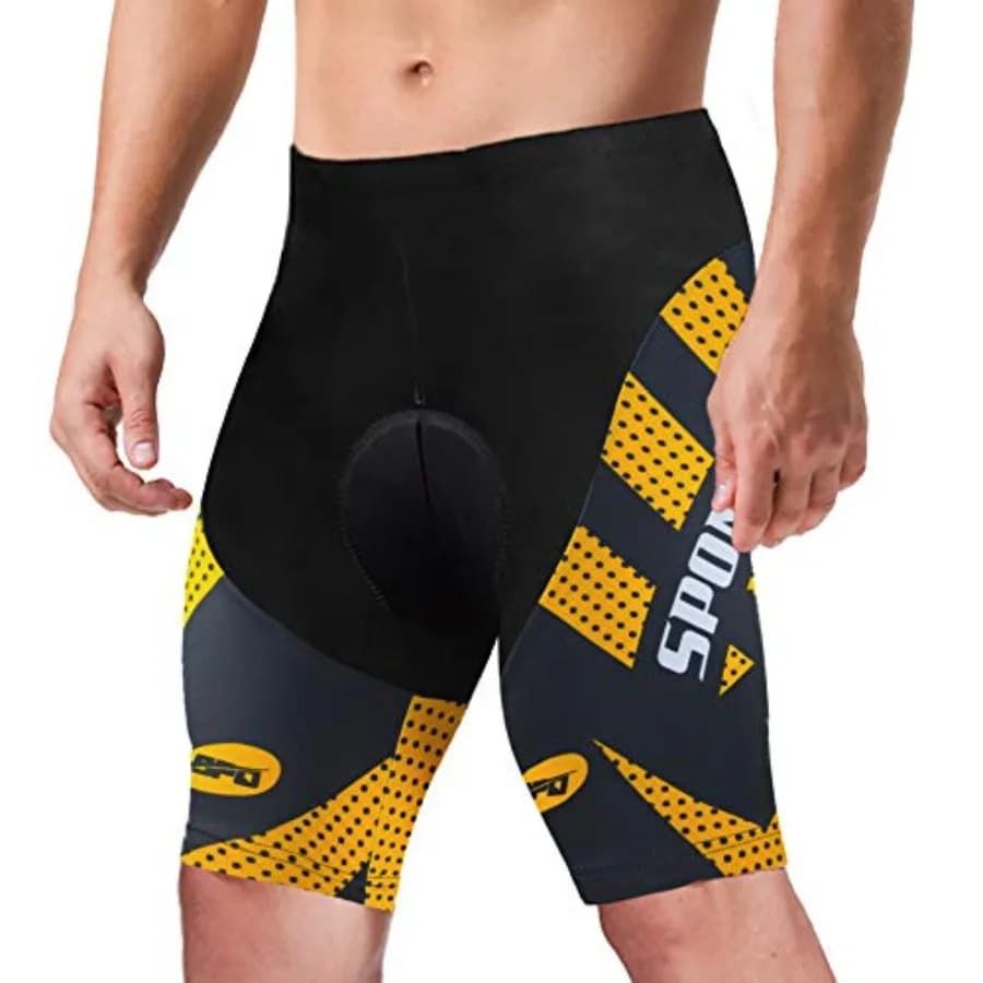 Pantaloncini Imbottiti da Ciclismo per Uomo, Pantaloni Corti da Bici, Abbigliamento da Ciclismo in Spandex