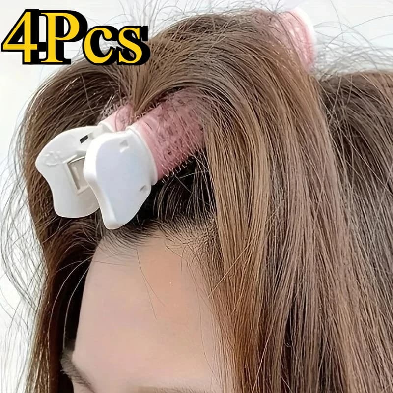 Set of 4 Bigodini per Capelli Volumizzanti, Clip per Radici, Styling Tool No Heat for Ricci Istantanei e Frangia Voluminosa