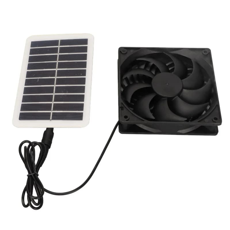 Ventilatore Solare con Pannello Fotovoltaico, Ventilatore di Scarico 15W a Risparmio Energetico, Rimozione Odori, Estrattore d'Aria Portatile ad Energia Solare per Cucce di Animali Domestici e Camper