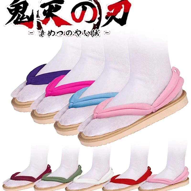Accessories Cosplay Anime Kimetsu No Yaiba, Kamado Nezuko Cosplay shoes, Kimono, Infradito, Geta, Slippers, Shoes