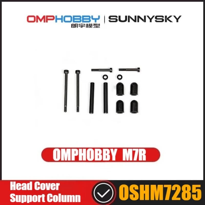 Ricambi per Elicottero RC OMPHOBBY M7R: Gruppo di Supporto Coperchio Testa, Colonna di Supporto Coperchio Testa OSHM7285
