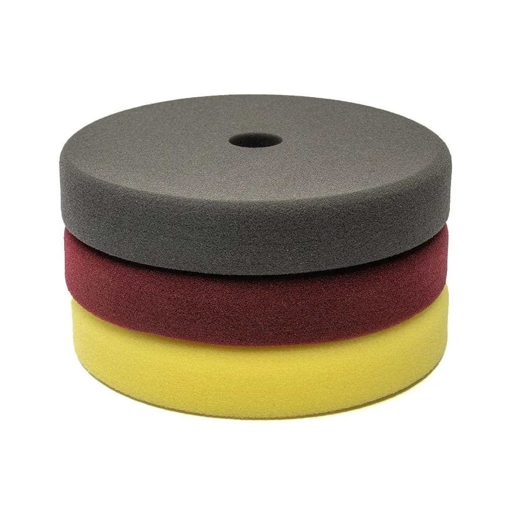 3 pieces 5/6/7 inches sponge pads for polishing foam polishing kit abrasive discs for auto buffer polishing wax