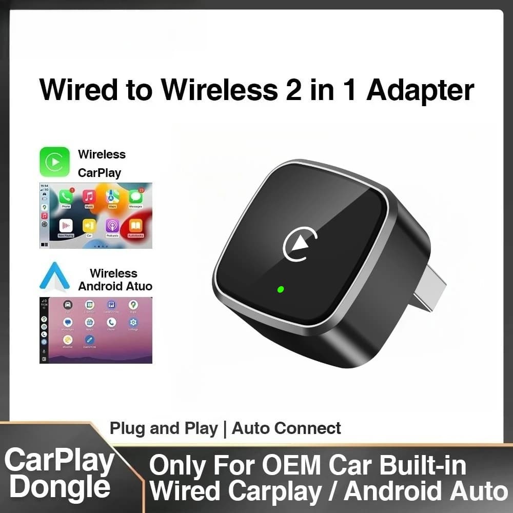 Nuovo adattatore wireless CarPlay Android Auto USB Smart Mini Box Plug And Play universale per VW Benz