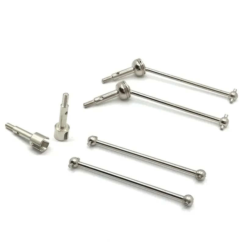 Albero motore CVD anteriore e posteriore in metallo da 4 pezzi per WLtoys 144001 144002 124016 124017 124018 124019 Accessori per parti di aggiornamento per auto RC