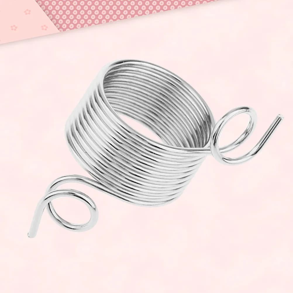 4Pcs 19Mm Stainless Steel Knitting Thimble with Dual Yarn Guides for Norwegian Knitting Crochet Wool Weaving Smooth Comfort Fit