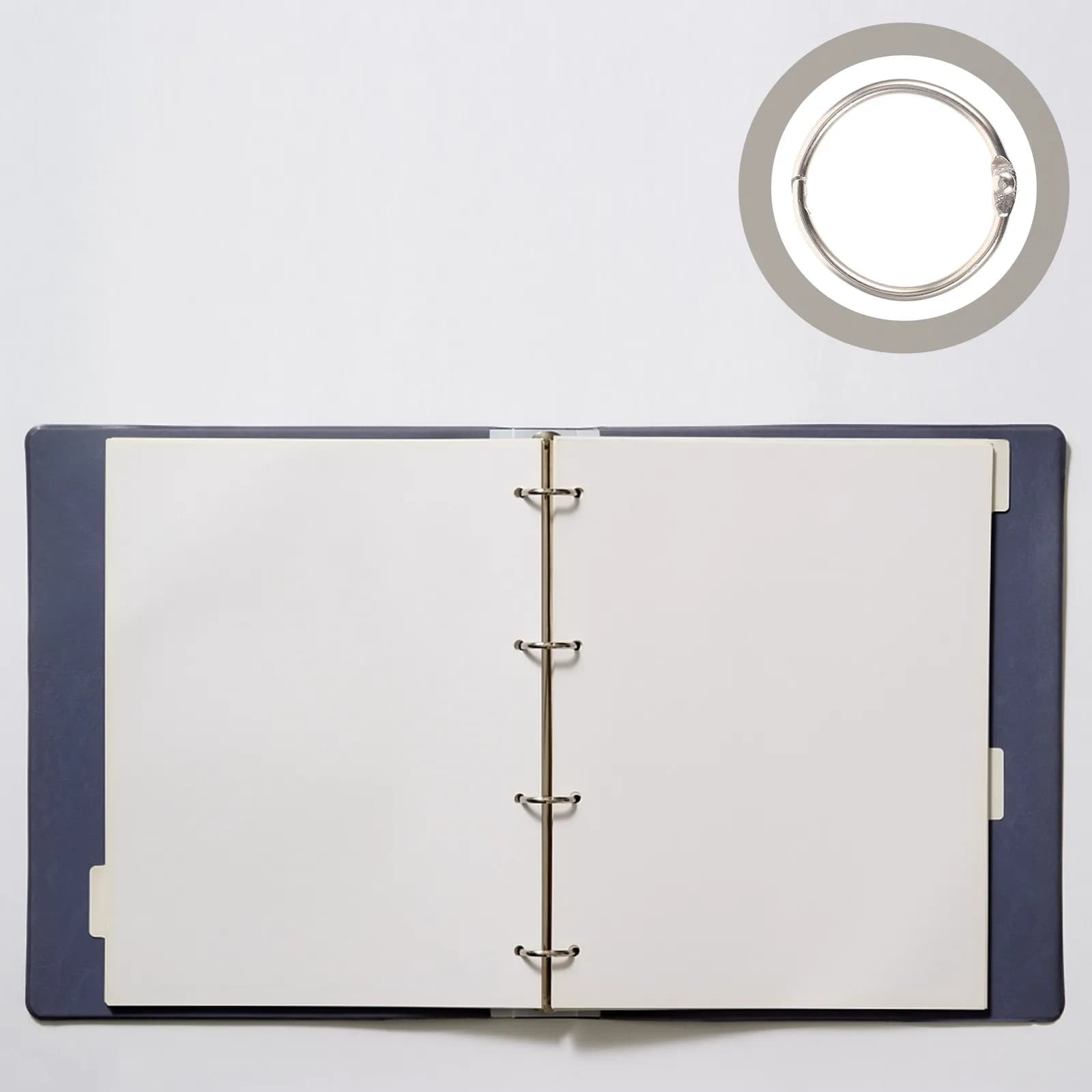 100 Pezzi Anelli Metallici per Rilegatura, Resistenti all'Usura e Riutilizzabili, per Organizzazione di Quaderni, Agende, Scuola, Ufficio e Casa