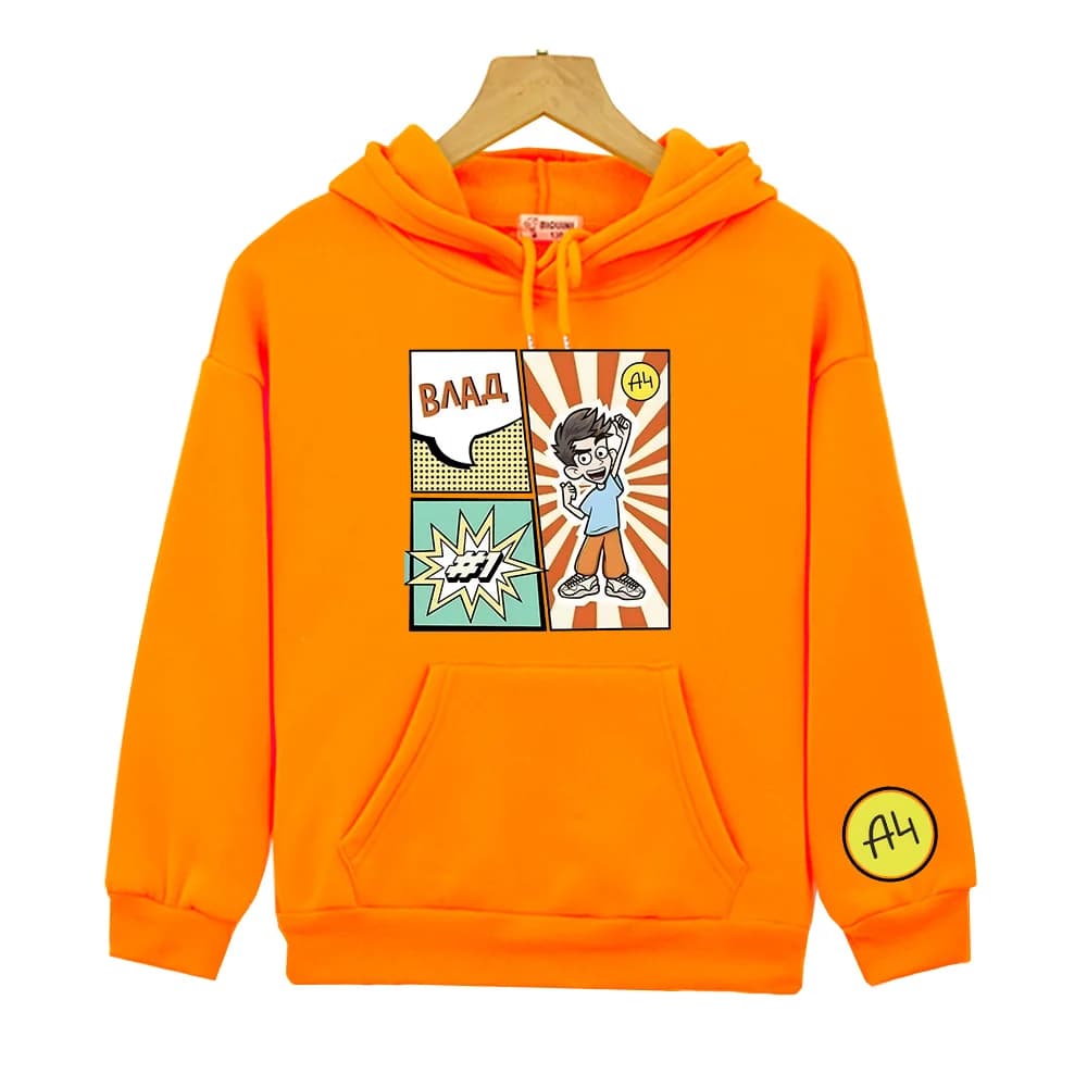 Girab6/48/10 A4 muslimum Merch Vlad Lamba felpa con cappuccio confortevole autunno/inverno Cartoon felpa ragazzi ragazze Kawaii Cartoon pullover bambini