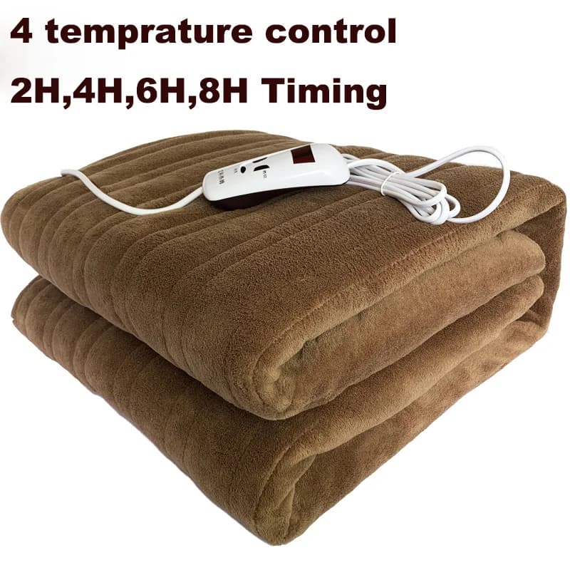 Coperta elettrica lavabile Doppia coperta riscaldata elettrica 220V Tappetino riscaldante per camera da letto dormitorio a controllo singolo