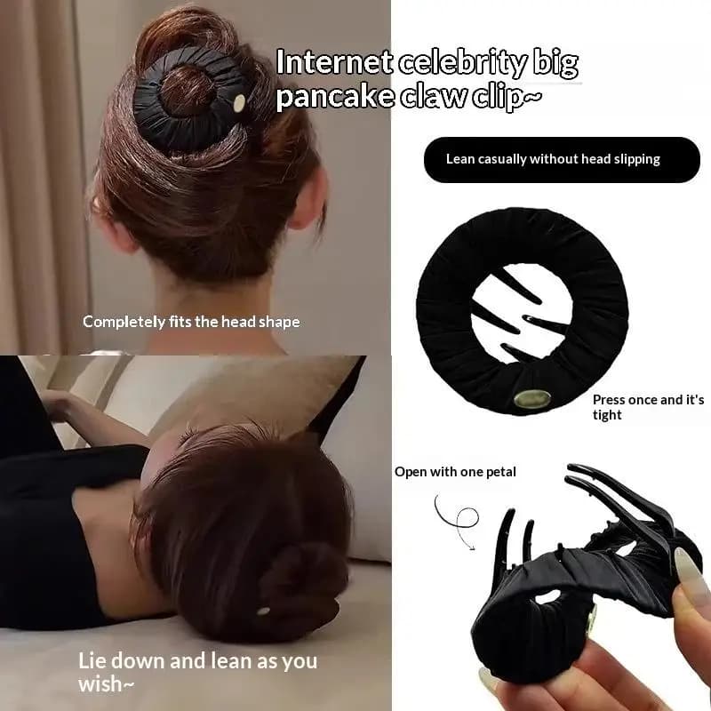 Comoda Molletta per Capelli Circolare Piatta Senza Pressione per Donne, Accessorio per Capelli da Notte e Uso Quotidiano