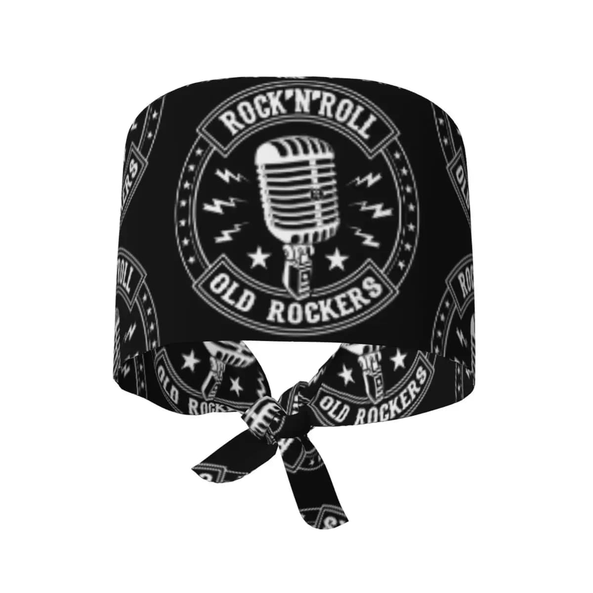 Microfono Rock And Roll Rockabilly Scrub Hat Dottore Berretto chirurgico da lavoro Cappellini infermieristici regolabili unisex per dentista