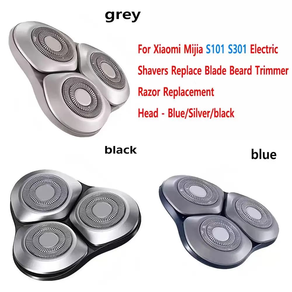 For Xiaomi Mijia S101 S301 Electric Shavers Replace Blade Beard Trimmer Razor Replacement Head - Blue/Silver/black