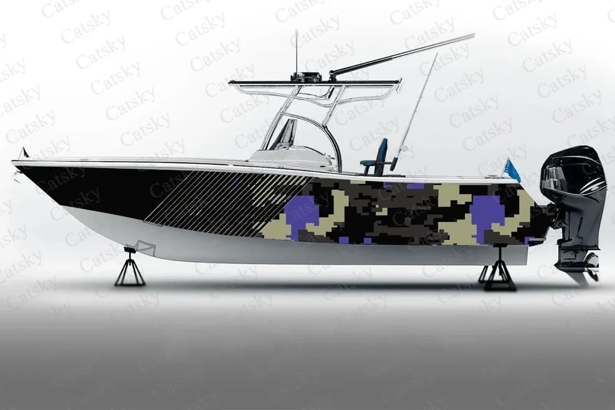 Camouflage A Nido D'ape Esagonale Nascondere Unico Adesivo Per Barche In Vinile Nave Pontone Ponte Barca Da Pesca Decorativo Pontone Barche Decalcomania