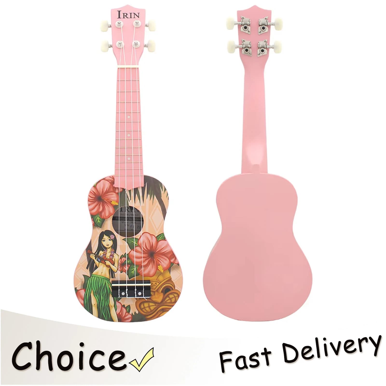 IRIN Ukulele 21 Pollici a 4 Corde, Chitarra Hawaiana Mini, Ukulele in Legno di Tiglio, Strumento Musicale a Corde, Regalo per Principianti