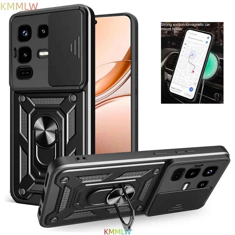 Custodia antiurto Armor per Infinix Note 50 Pro 4G con supporto da auto, cover per telefono per Infinix Note 50X 50 50S, protezione obiettivo fotocamera, Fundas