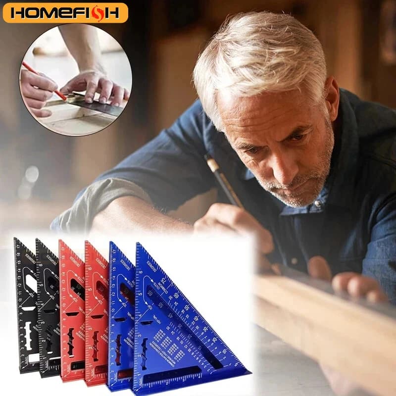Angle Alloy 7 Inch Aluminum Alloy, Double Polish/Metric System for Joinery and Carpentry