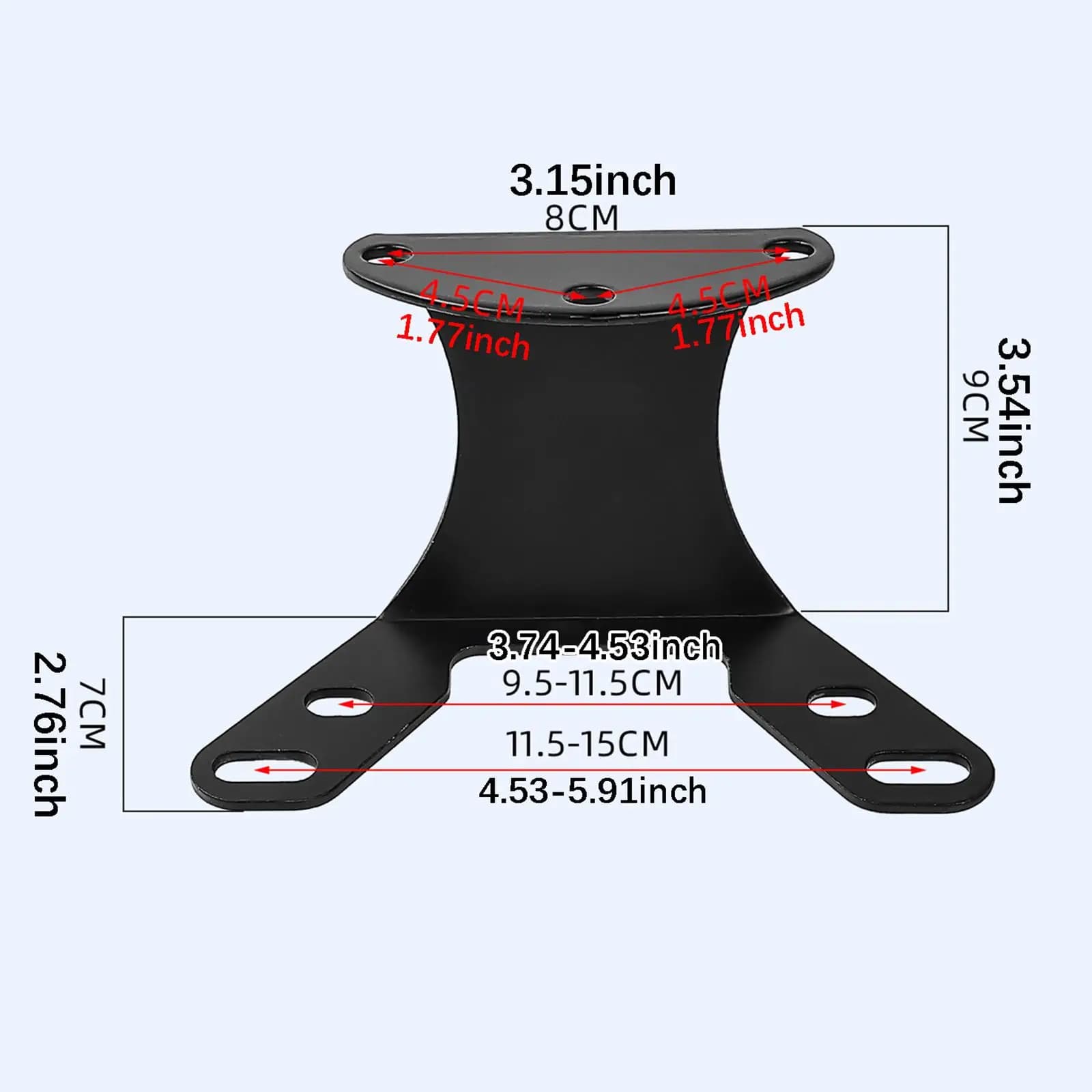 Schienale Posteriore in Metallo Ergonomico per Bici, Cuscino di Supporto per la Schiena, Schienale per Veicoli e Scooter per il Comfort Ciclistico