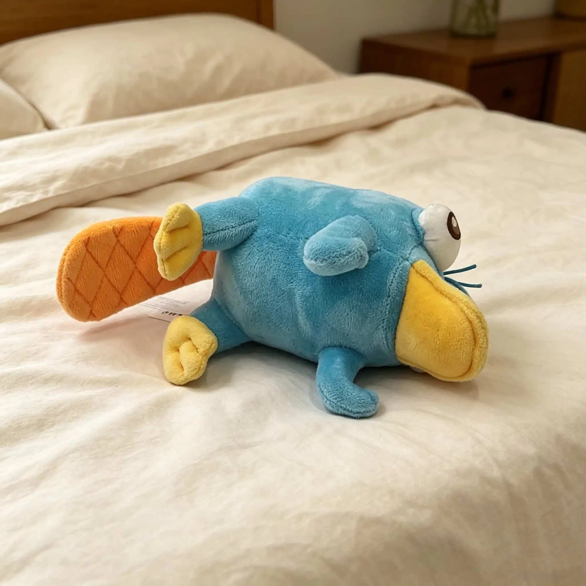 Nuovo Peluche di Ornitorinco Carino, Giocattolo Anime Morbido, Regalo di Compleanno per Bambini