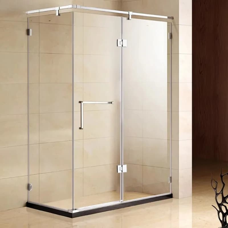 Doccia portatile autoportante impermeabile con porta senza telaio, specchio e accessori da bagno