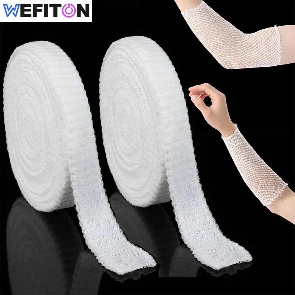 1 rotolo di bende tubolari a rete maglia elastica per medicazione della ferita tubo di garza traspirante fissa bende a rete fermo bende a tubo elasticizzato