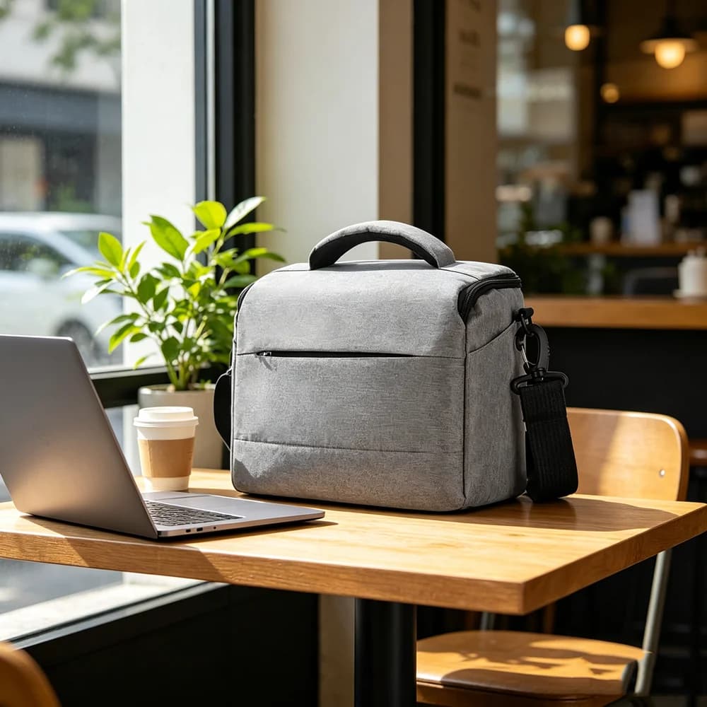 Borsa per DSLR, Borsa a Tracolla in Nylon, Custodia per Fotocamera Portatile per Fotografi, per Attrezzatura Sony Nikon Canon Panasonic, Borsa a Tracolla