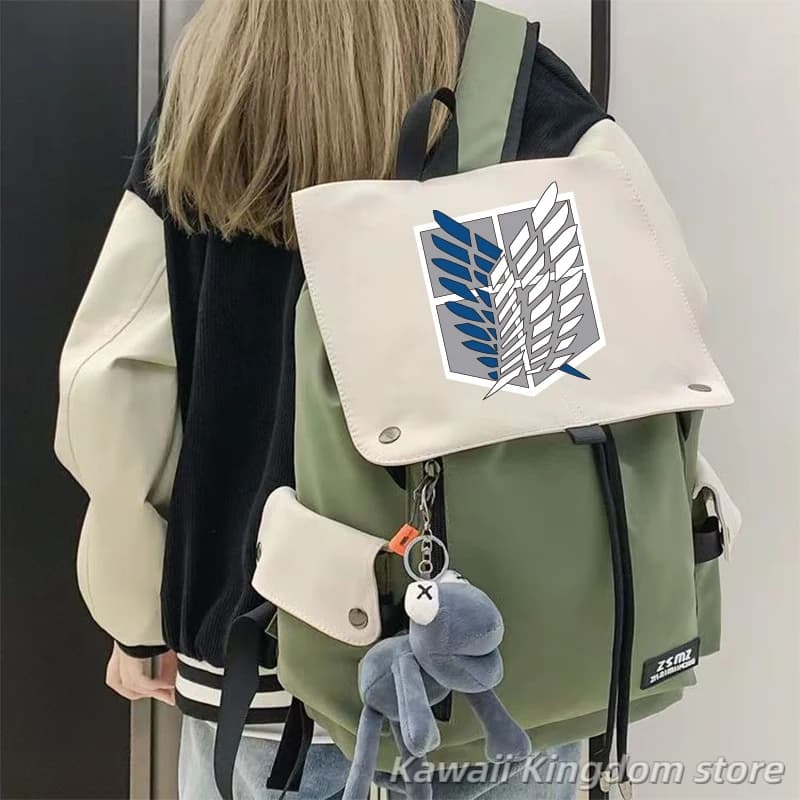 Attack on Titan Anime Gioco Tema Zaino Borsa da scuola Zaino per studenti Anime Cosplay Borsa a tracolla Gioco