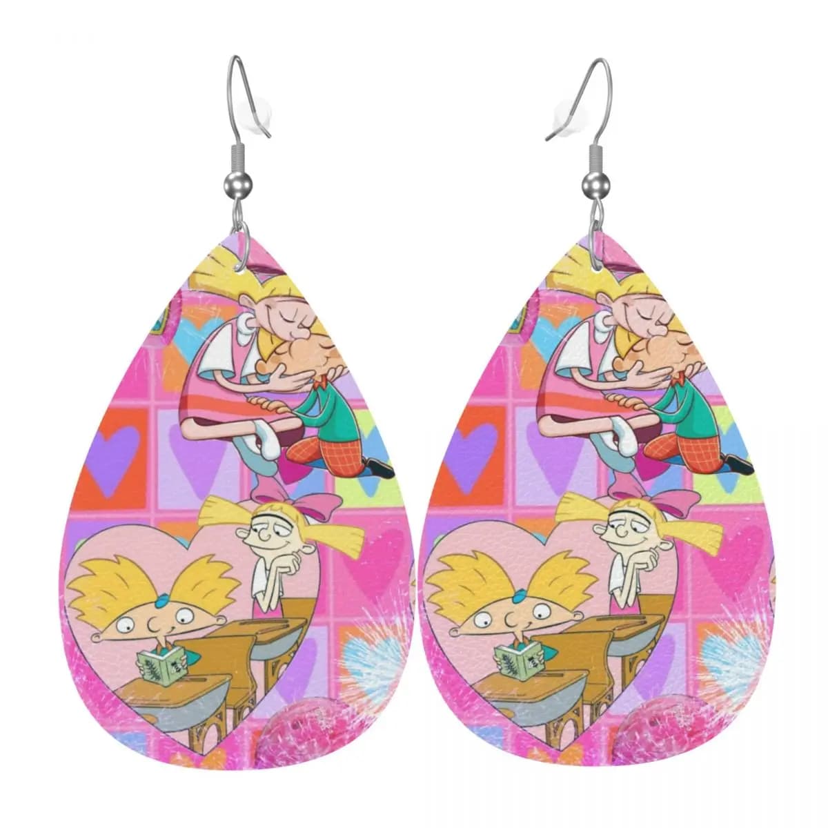 Orecchini a goccia in pelle Arnold personalizzati Hey Funny personalizzati per accessori di gioielli da donna per San Valentino