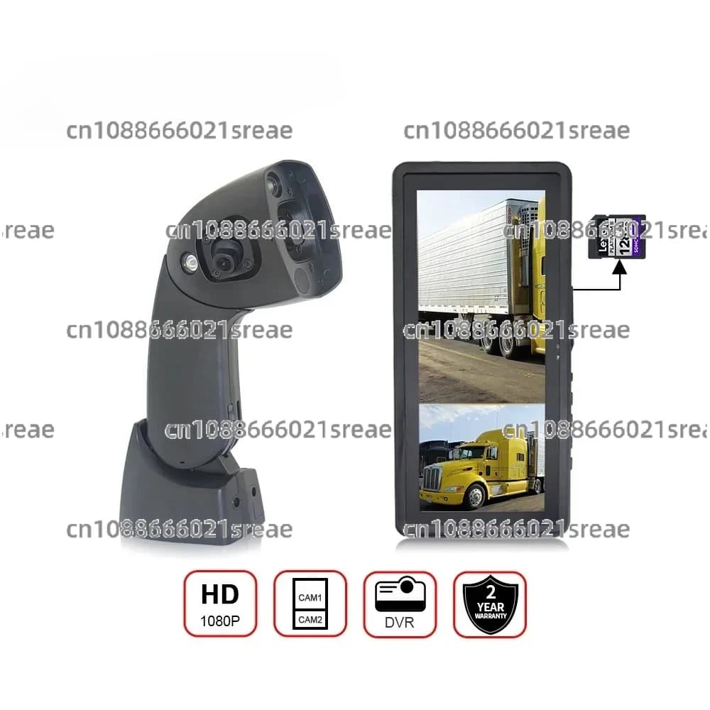 Schermo diviso IPS da 12,3 pollici 1080P Bus Truck Camera Monitor inverso DVR Sistema di telecamere per camion con specchietto retrovisore laterale con telecamera a braccio lungo