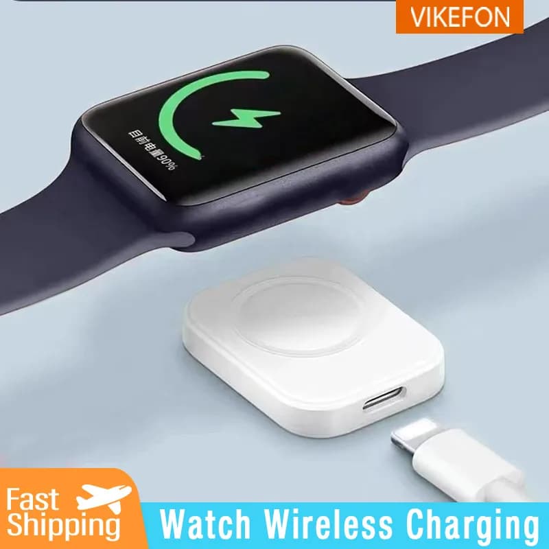 Wireless Quick Charger for Portable Magnetic Clock for iWatch series 9 8 7 6 5 SE Type C Conversion Charger for iWatch series 6 5 3 2 1