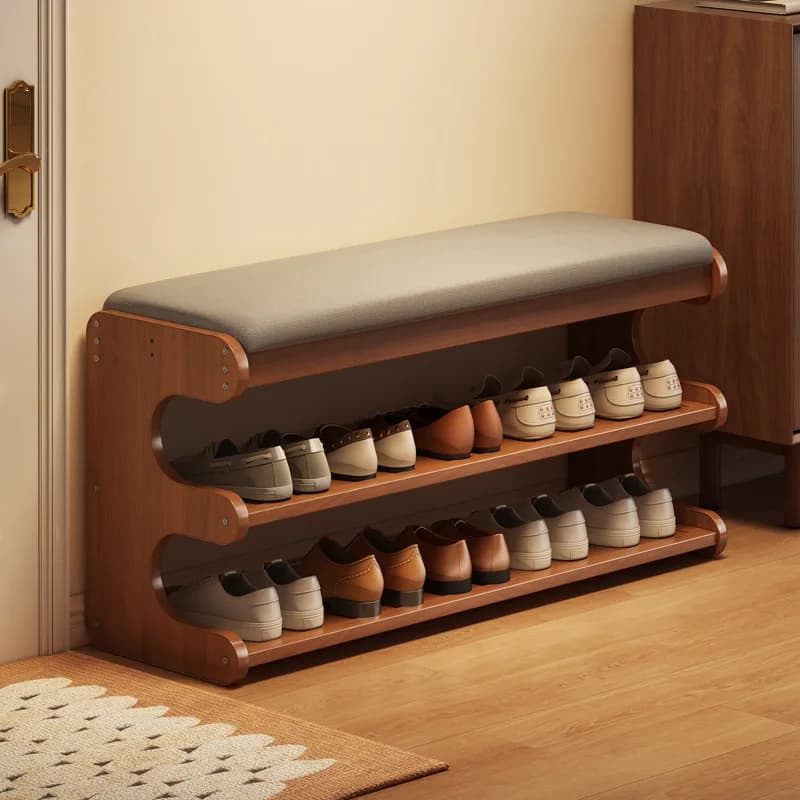 Scarpiera Sgabello imbottito Flip Top Panca portaoggetti per scarpe Ingresso Corridoio Cuscino Sedile Scarpiera rimovibile Mobili organizer