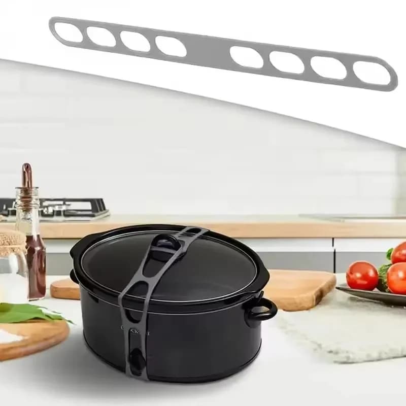 Cinghia Elastica in Silicone Riutilizzabile da 54 cm per Coperchi, Supporto Universale per Coperchi di Pentole e Contenitori, Accessorio per Stoviglie da Esterno