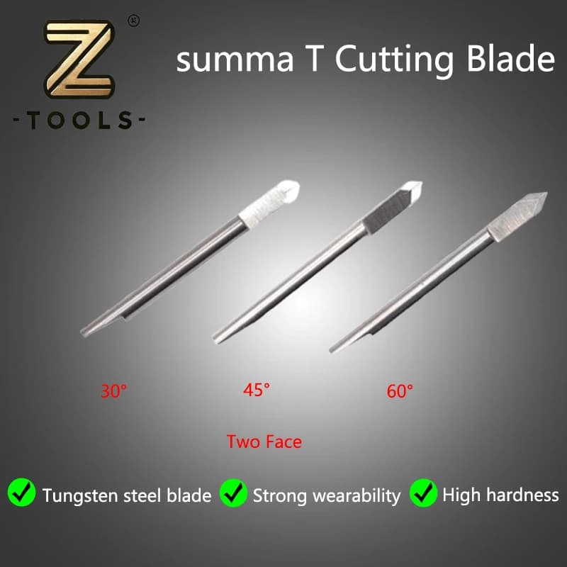 Taglierina SUMMA T a doppia testa Lame in acciaio al carburo da 30/36/45/60 gradi Coltello da taglio per vinile con plotter da taglio a due facce