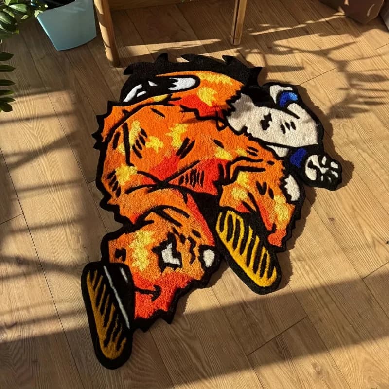 Tappetino da pavimento VIKAMA Cartoon Anime Boy, tappeto morbido antiscivolo e antimacchia per sala giochi, camera da letto e arredamento del soggiorno