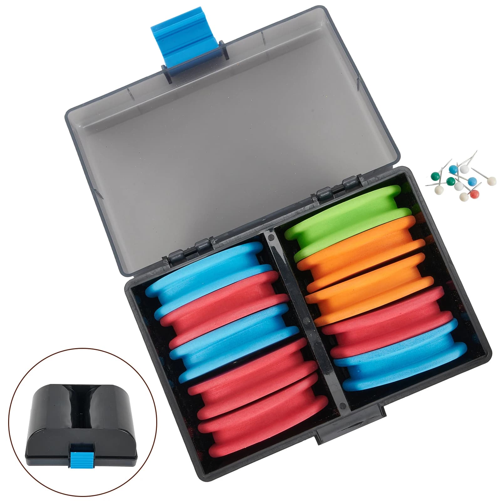 20 pcs/box EVA Foam Snail Snail Spools Rig Wrapers Leader Line With Pins Wire Edge Wrap Line Spool Rig