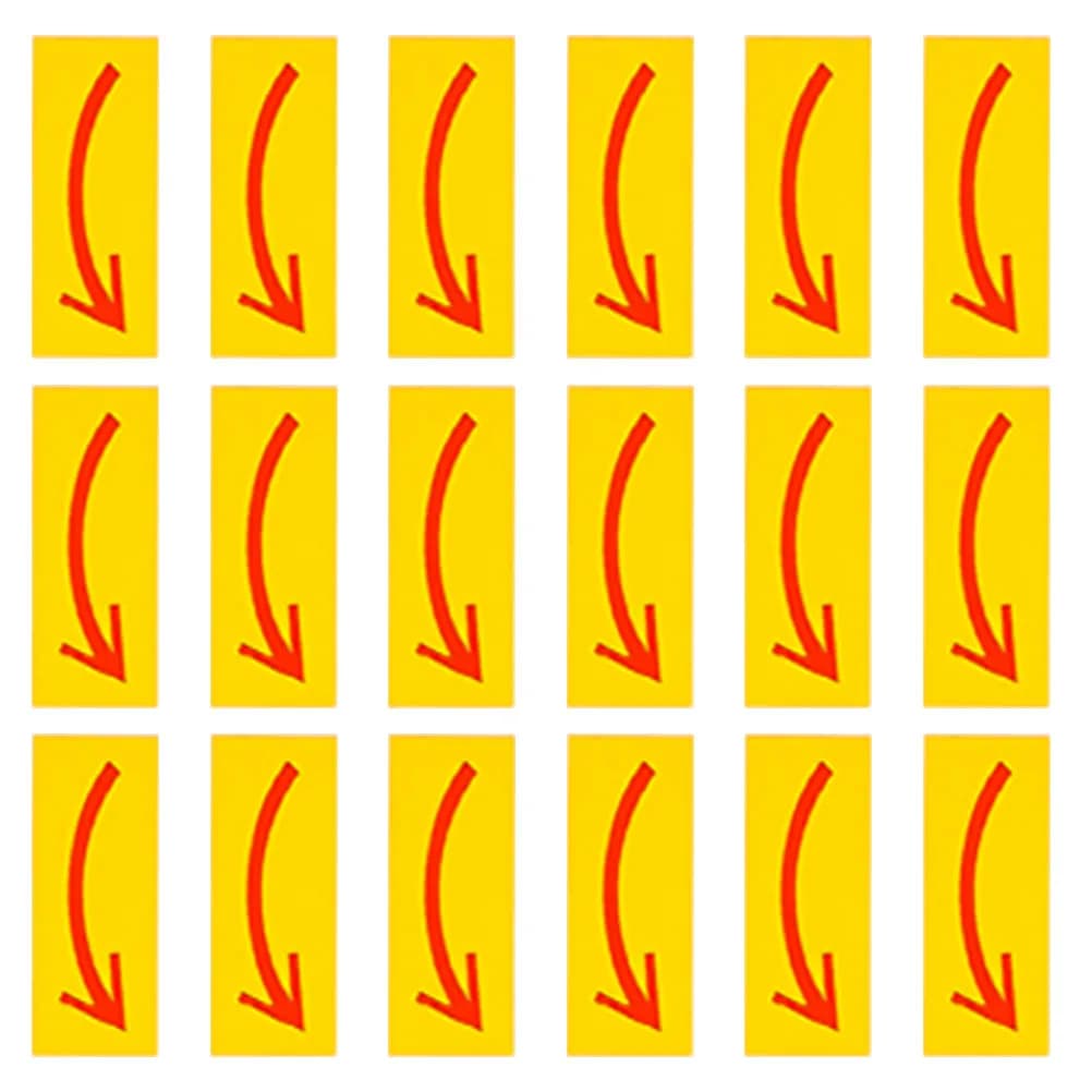 Etichetta adesiva direzionale da 40 pezzi, stampa nitida, resistente alle intemperie, rimovibile, con freccia, per ufficio commerciale industriale