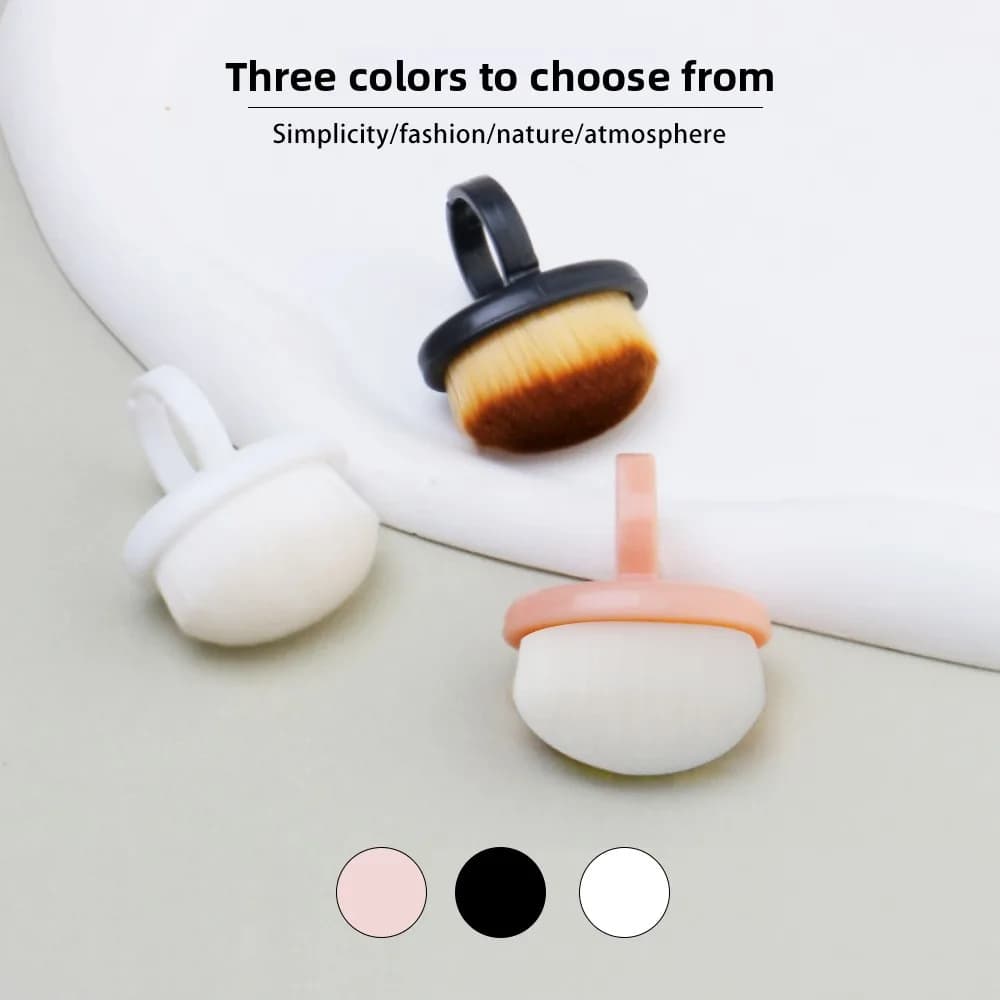 Ring Shaped Soft Bristle Nail Dust Brush Portable Manicure Cleaning Tool for Nail File Residue Dust Removal Nail Prep Work