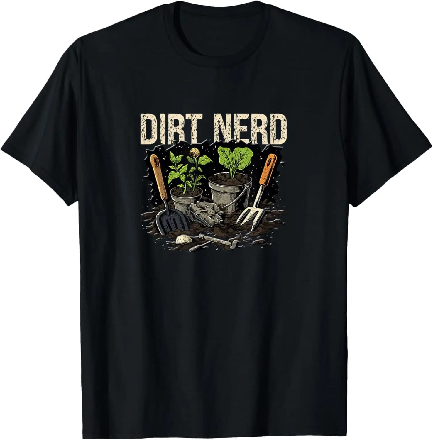 Shirt - Dirt Nerd T-Shirt 100% Cotton Trendy Y2K Short-Sleeve Tee-Soft, Quick-Drying, Moisture-Wicking; Ideal Sports Casual