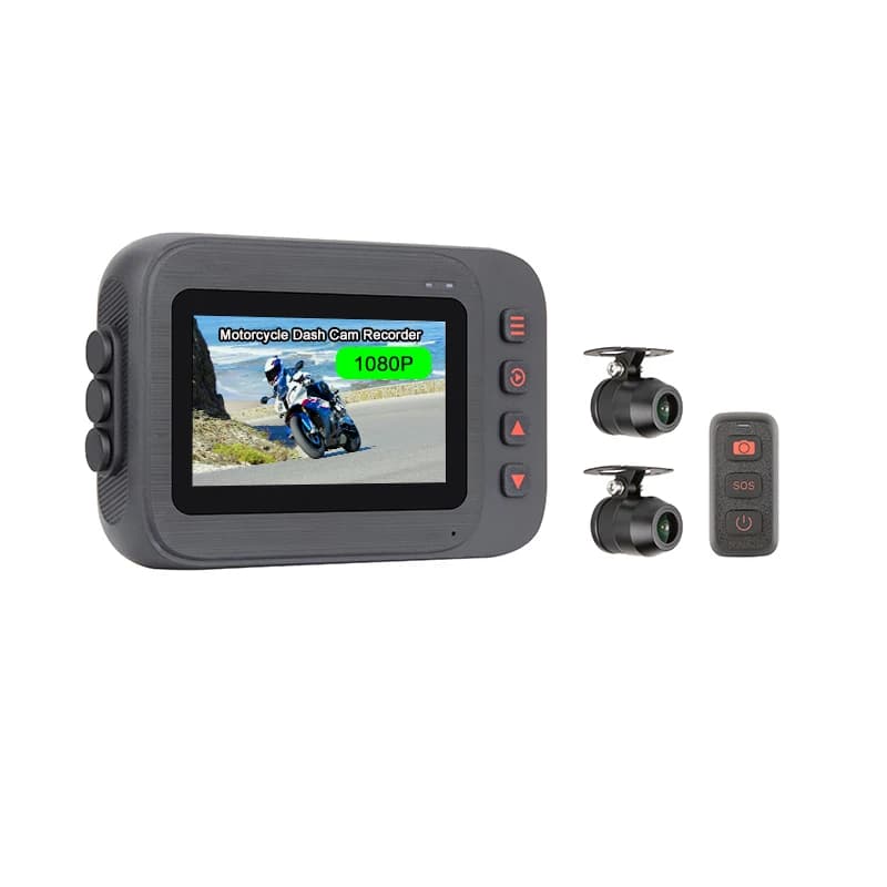 Produttore Custodia impermeabile Doppia lente Accessori moto Fotocamera DVR 1080P Fotocamera moto WIFI Dashcam