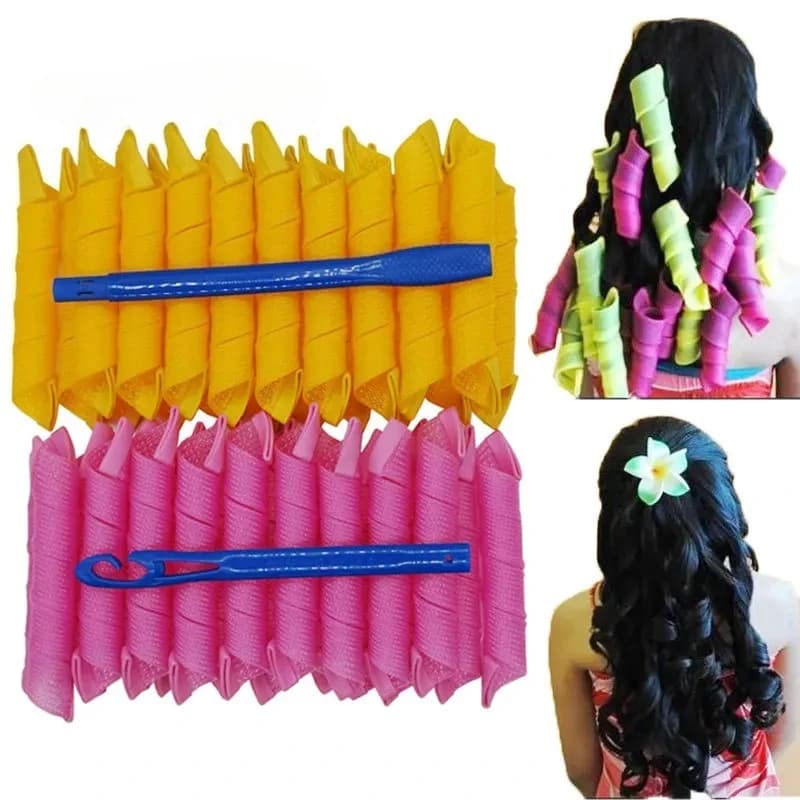 18 pz/set Senza Calore Non Danneggiante Onda Formers A Spirale Bigodino di Capelli Set di Strumenti Per Lo Styling Bigodino di Capelli FAI DA TE Rullo di Capelli Accessori Per Lo Styling