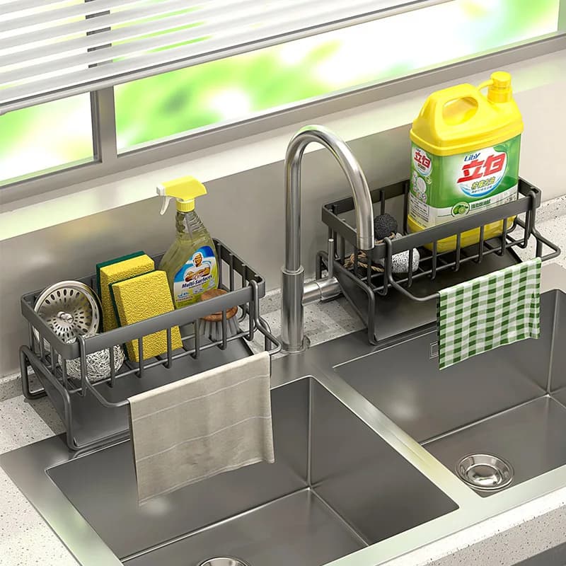 Cestino di scarico per utensili da cucina moderni, scolapiatti multifunzione per uso domestico, cestello per filtri dell'acqua transfrontalieri multistrato