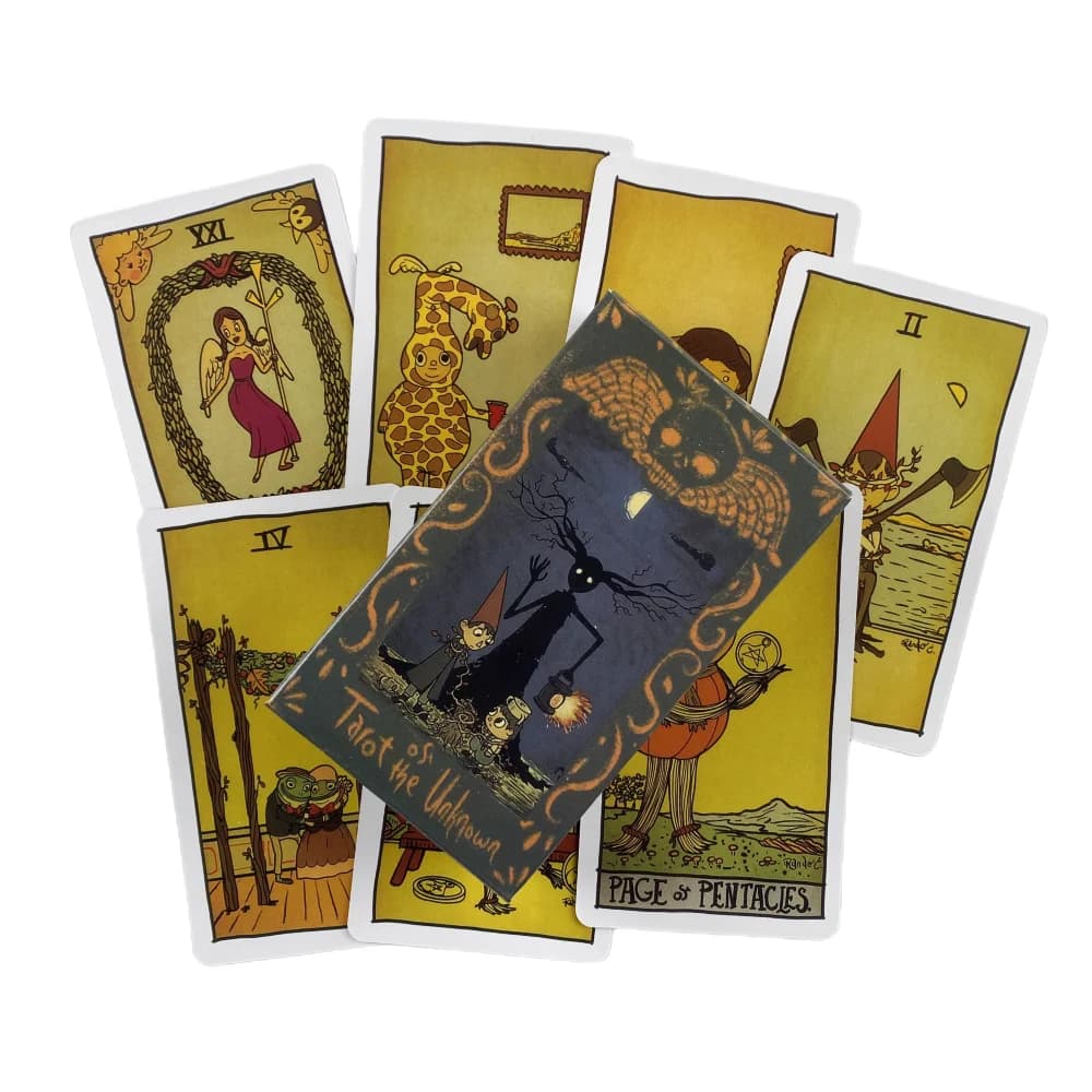 Carte dei tarocchi sconosciuti Un mazzo da 78 carte da gioco da tavolo Oracle English Visions Divination Edition