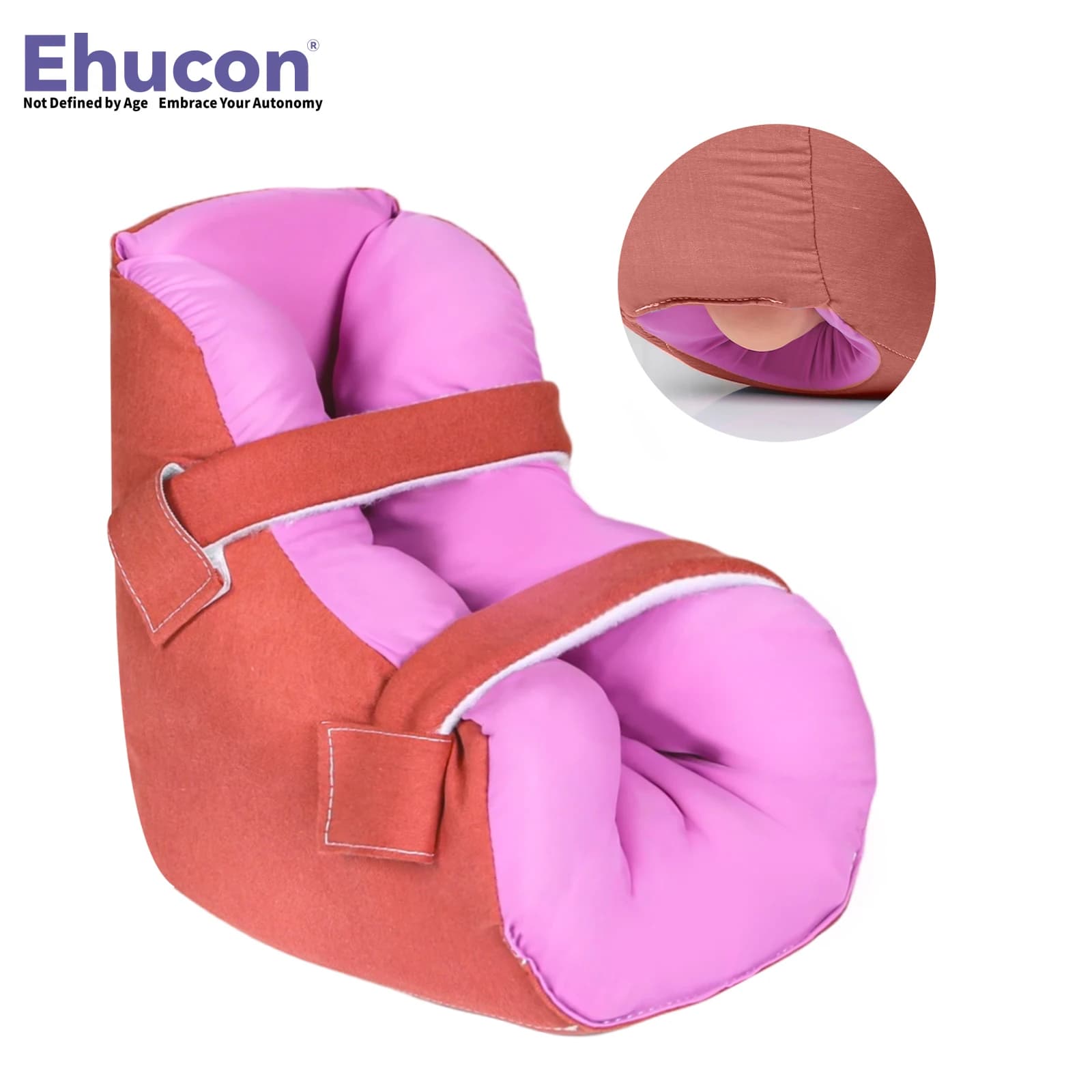 Cuscino Ehucon per Alleviare la Pressione sul Tallone, Protezione per Piaghe da Decubito di Grado Medicale, Cuscino Lavabile per Caviglie e Piedi per Anziani Allettati