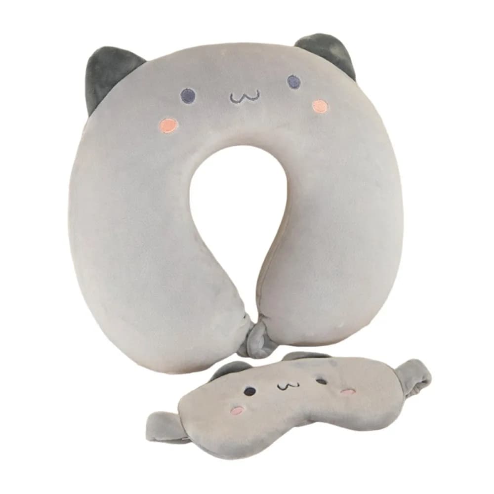 Cuscino Ergonomico a U per il Supporto del Collo, Comodo Cuscino a Lento Ritorno per Viaggi e Pisolini in Ufficio