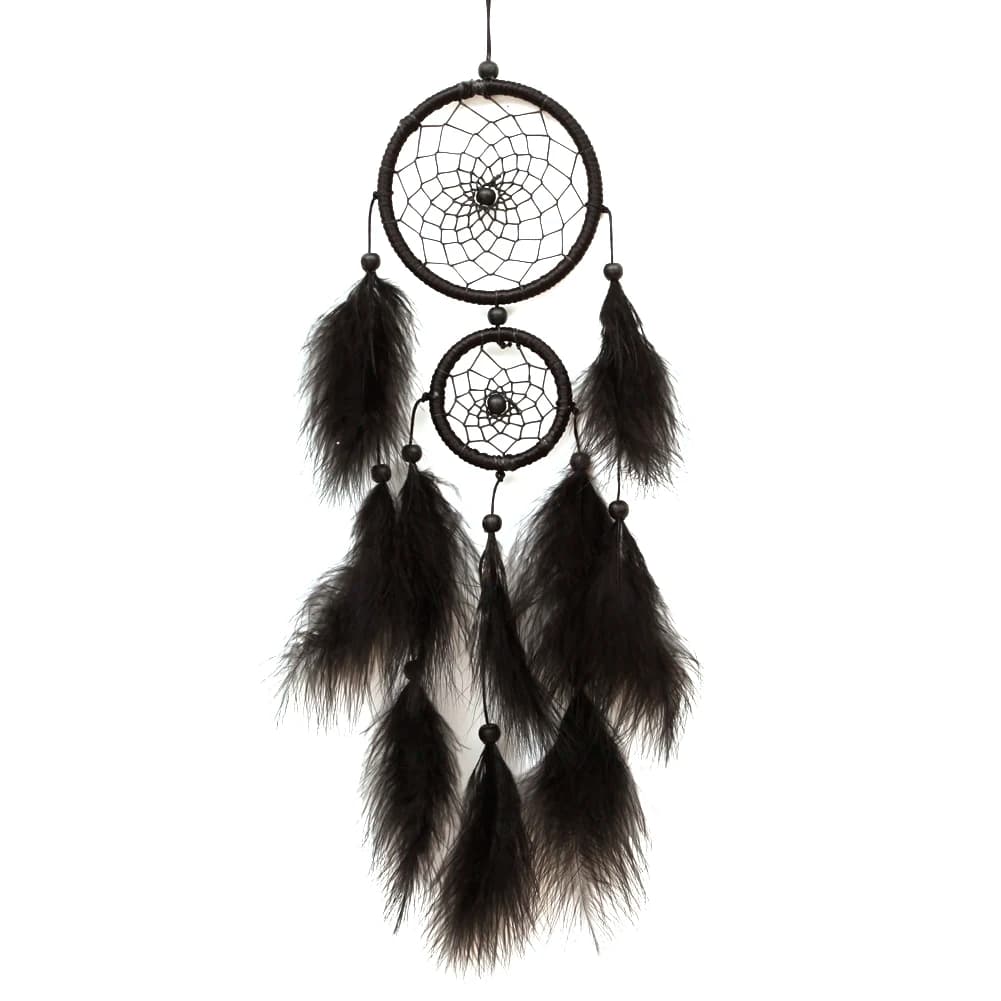 Cloud Dream Catcher Hanger Double Ring Feather Pendant Wall Hanging Plush Car Pendant Wall Art Hanging Ornament Birthday Gifts