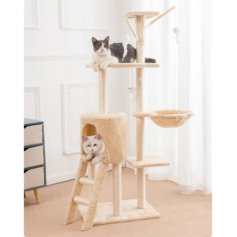 Prodotti per Animali Domestici Transfrontalieri: Struttura per Arrampicata Gatti, Nido Integrato in Sisal, Villa Speciale, Grande Tiragraffi per Gatti, Giocattolo