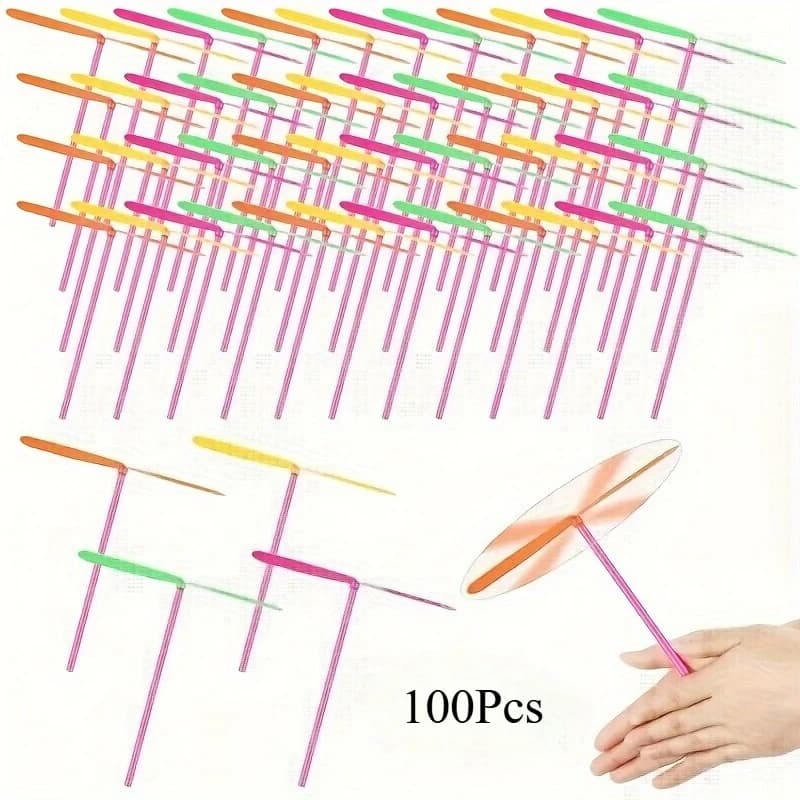 100pcs Dragonfly Flying Toys Easy Assemble Portable Outdoor Party Game Educational Gift for Kids Halloween Christmas