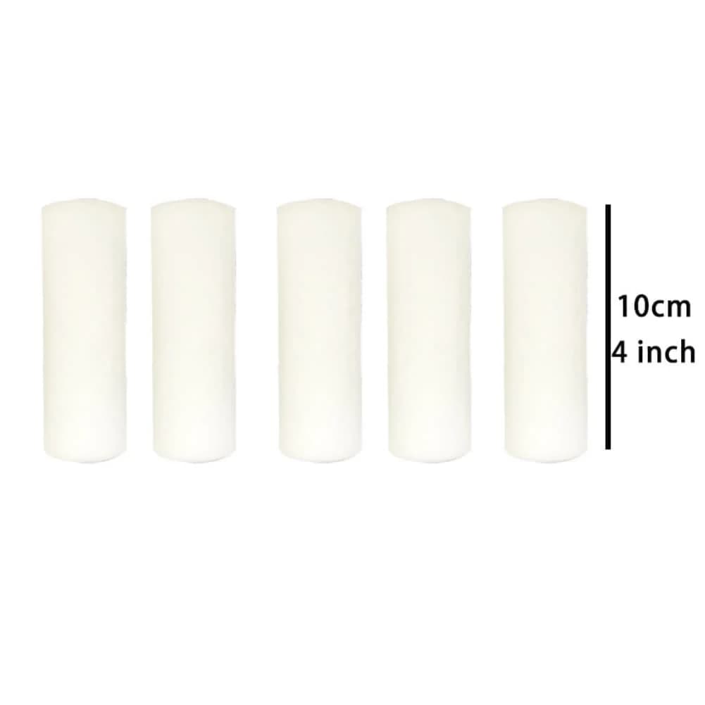 Paint Roller Kit with 5 Foam Rollers, 5 Acrylic Brush Heads, Blue Tray for Paint and Support with Steel Handle for Fa-da-Te Painting of Walls and Doors
